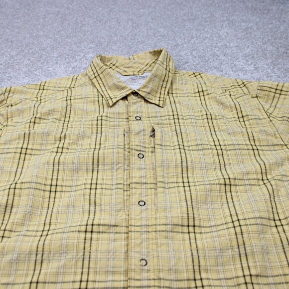 5.11 Tactical Covert Shirt Mens Large Yellow Short Sleeve Button Up Zip Pocket - Picture 4 of 14